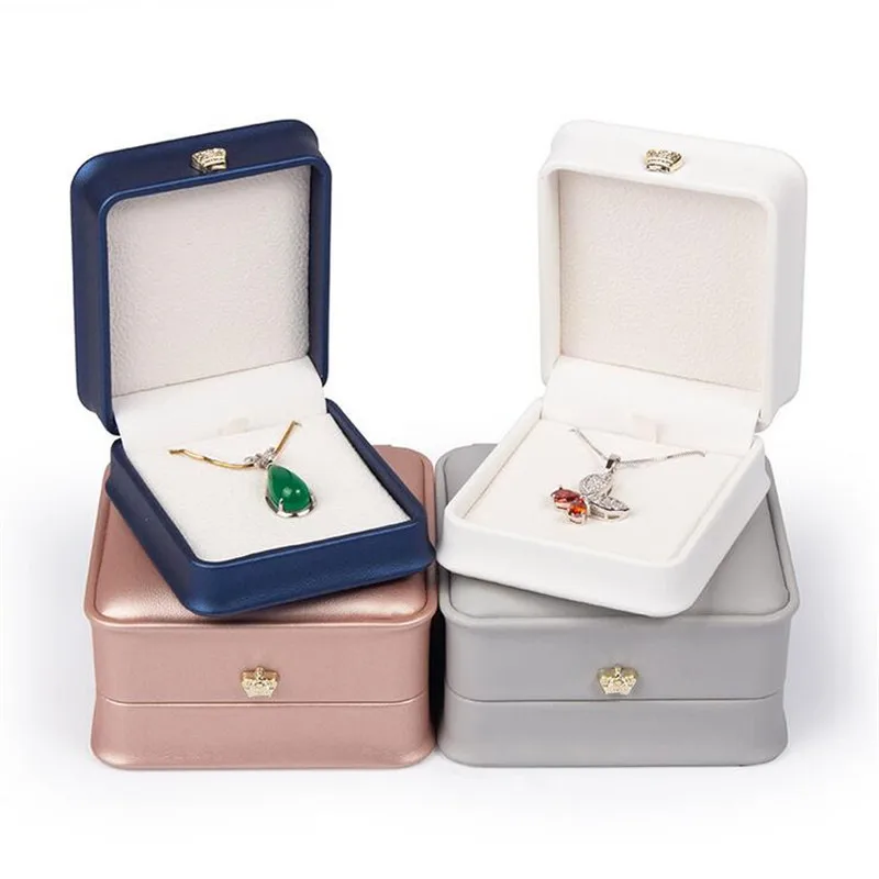 

1Pcs High-end PU Leather Jewellery Case Ring Earrings Necklace Bracelets Display Box Gift Boxes Amazing