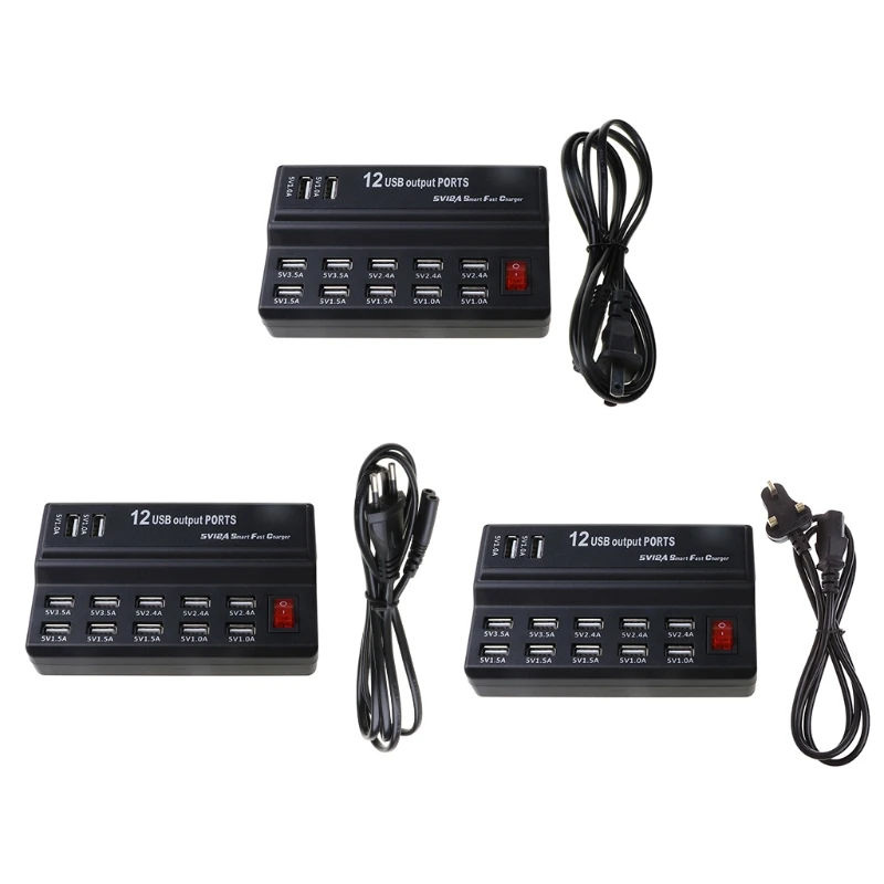 Новинка 10 Порты usb-хаб быстрая зарядная станция стены зарядное настольное