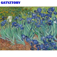 gatyztory 60x75cm framed oil painting by numbers flower picture by number kits diy framed on canvas home bedroom wall arts
