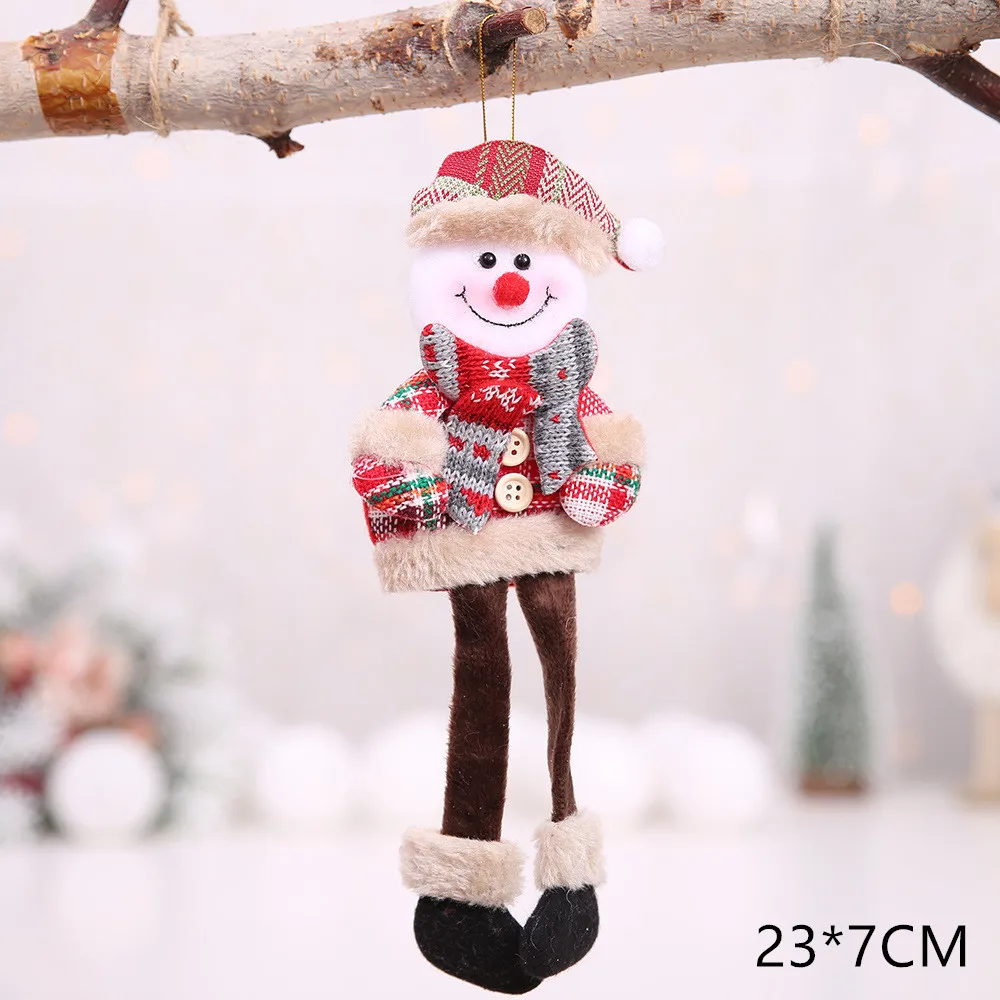 Snowman Новинка года, милые рождественские куклы Санта-Клаус/Снеговик/Ангел, Noel, Рождественское украшение для дома, рождественский подарок для детей - Цвет: Snowman