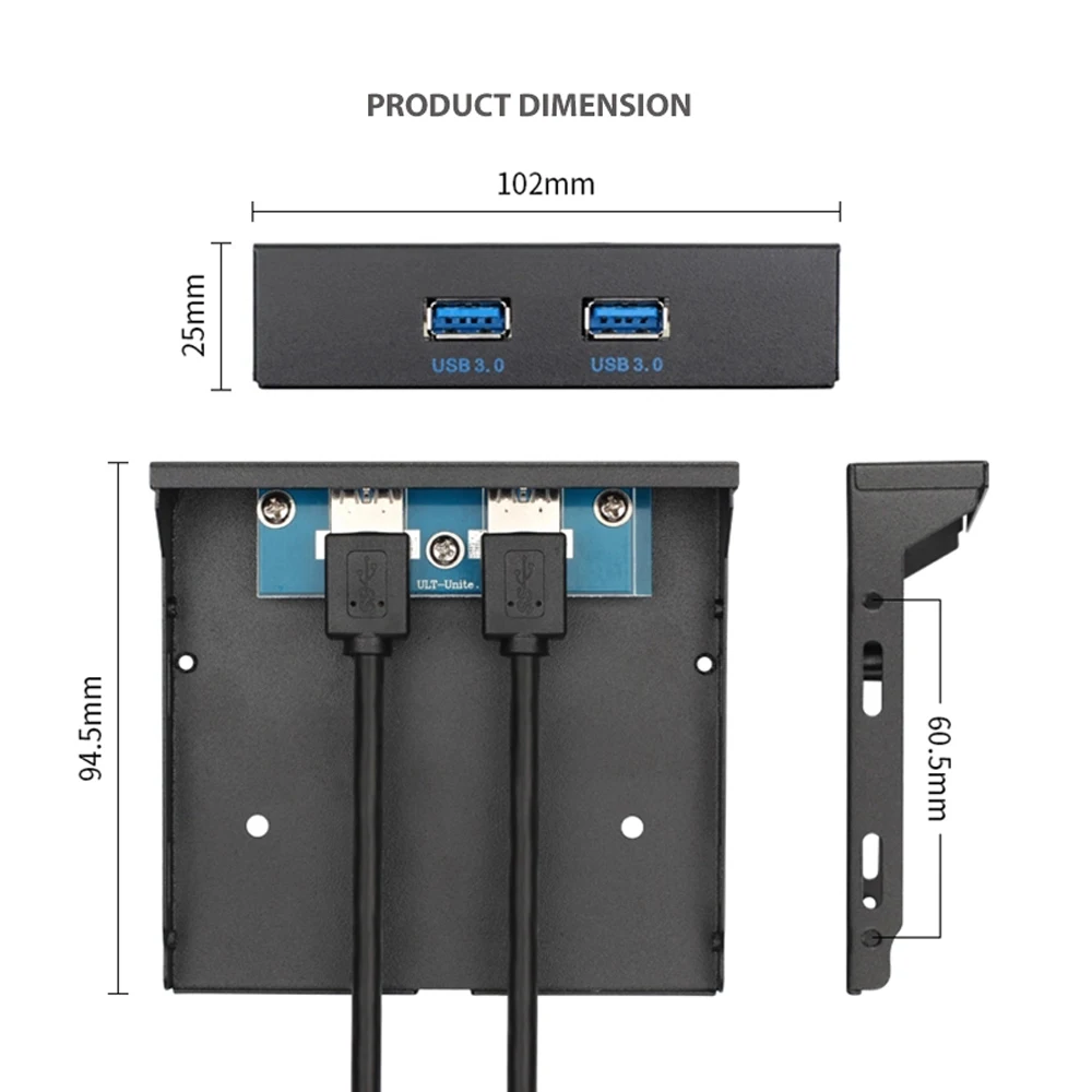MOWU 3 5 дюйма 2 порта USB 0 концентратор пользовательский чехол для компьютера