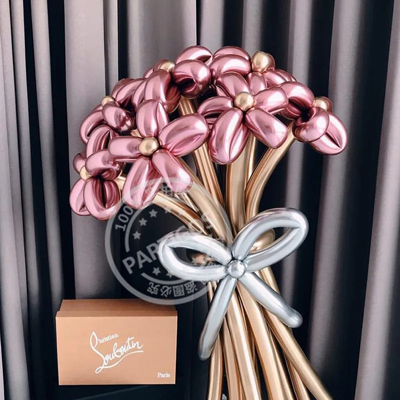 50 шт. волшебный длинные металлические шары Сделай Сам розовое золото хром