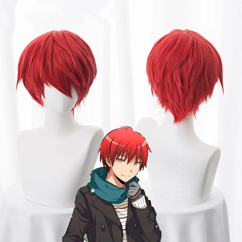 Karma Akabane Akashi Seijuro Sasori короткий красный костюм для косплея парик Термостойкое