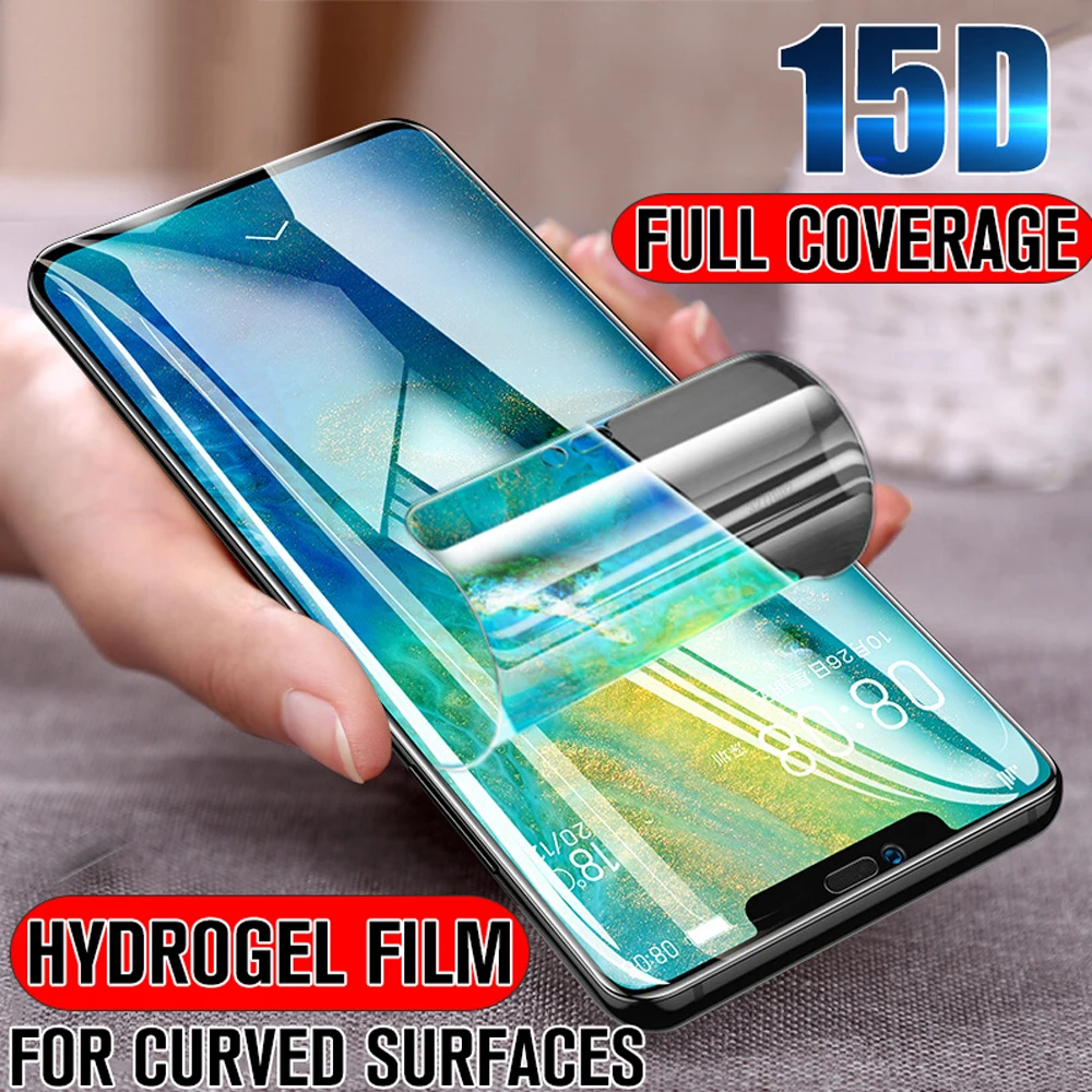 Мягкий чехол с полным покрытием для huawei p20 lite p30 pro Гидрогелевая пленка Защитная p10