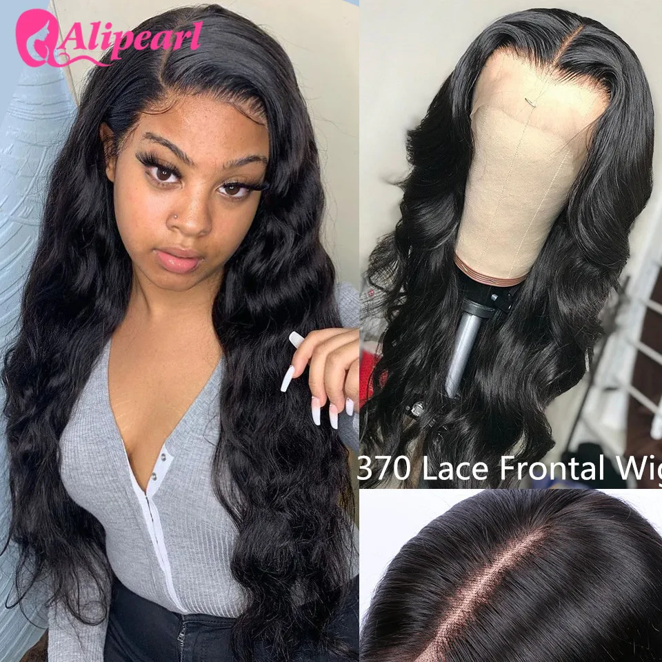 370 парик из натуральных волос на шнурках волнистые волосы бразильские парики для