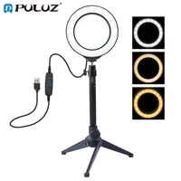 puluz 3 64 7 inch 3 modes dimmable led ring light head for youtube video vlogging makeup compensator tik tok selfie light