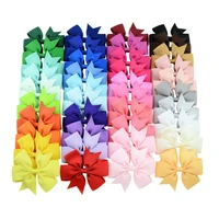40 color ribbon hair bow clips for baby girls bowknot hairpins children headwear accessories