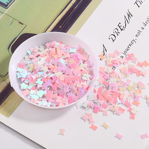 Pink Счастливые обезьяны 10 г/упак. поставки слаймов игрушки Новая мода блеск слизи амулеты аксессуары разбрызгивает наполнитель для пушистой прозрачной слизи - Цвет: Pink