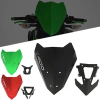 for kawasaki z900 z650 z400 z 900 650 400 motorcycle cnc aluminum windshield wind deflector windscreen accessories logo