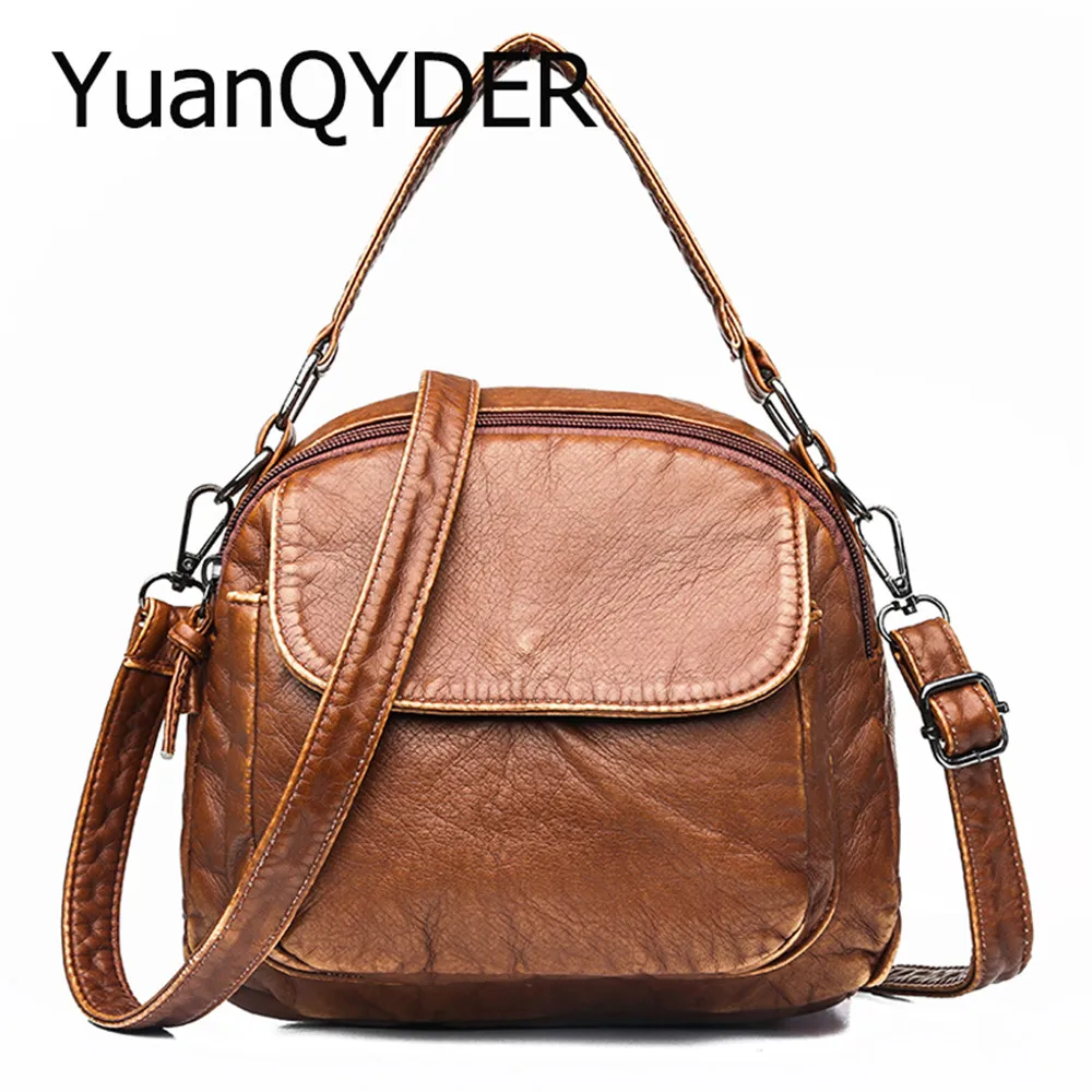 

Hot Women Leather Messenger Bag Luxury Handbags Designer High Quality Female Vintage Crossbody Bags for Women Flap Shoulder Bags