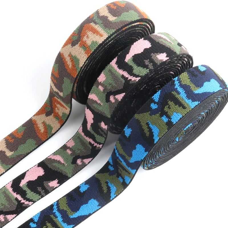 Резиновая резинка 25 мм камуфляжная полоса сетка эластичная лента для головной убор одежда сумки брюки DIY Швейные аксессуары 1 м