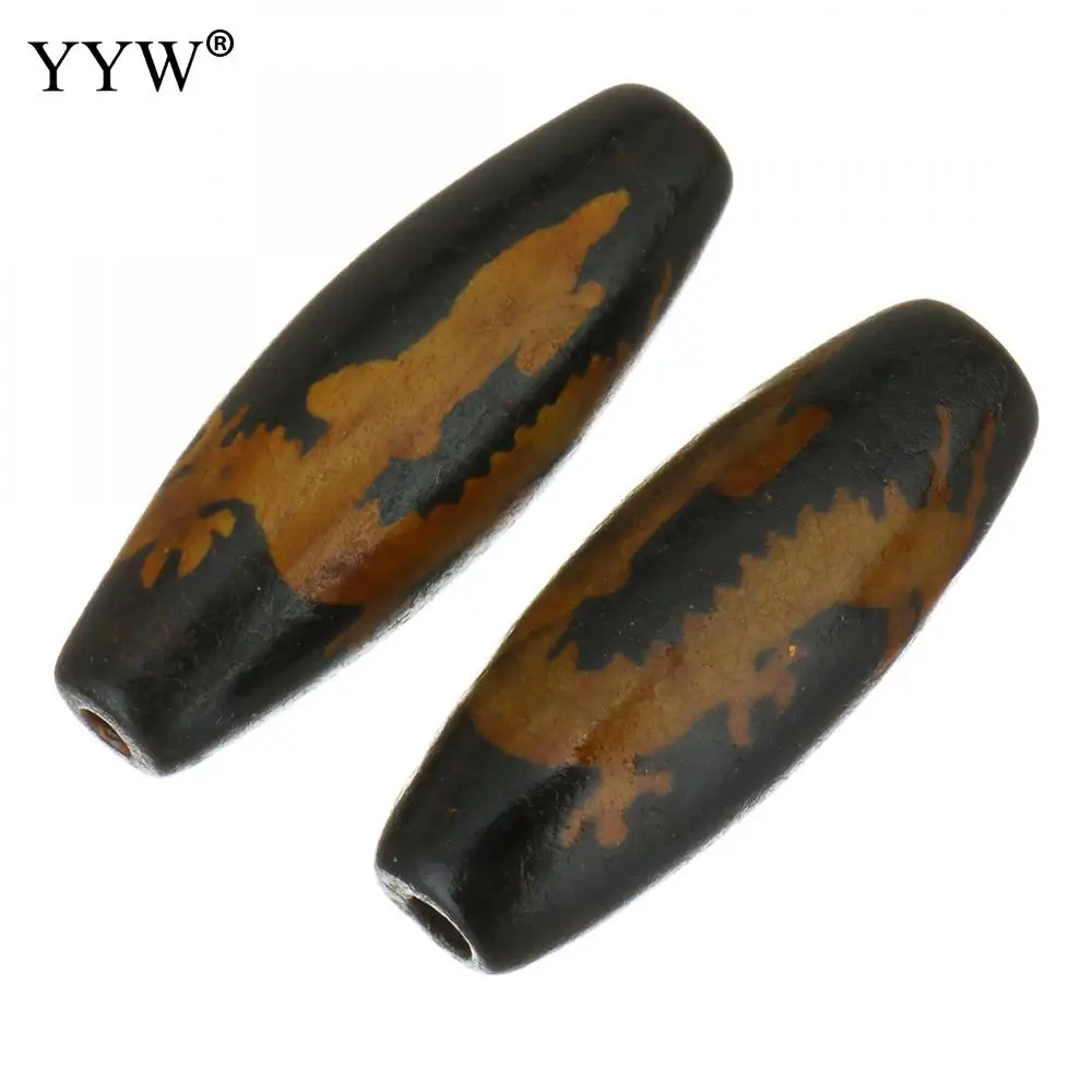 

YYW 5pcs/Lot Natural Tibetan Agata Dzi Beads Black And Brown Approx 2mm Fashion Jewelry Making Fire Dragon Natural Ji Dzi Beads