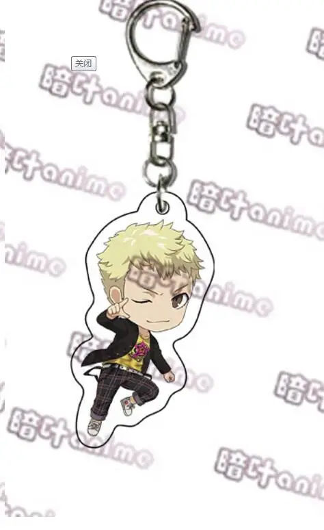 Оранжевый Аниме Persona 5 Ren Amamiya Morgana Ryuji Sakamoto Ann Takamaki Makoto Niijima Косплей акриловый брелок кулон брелок с игрушкой подарок - Цвет: Оранжевый