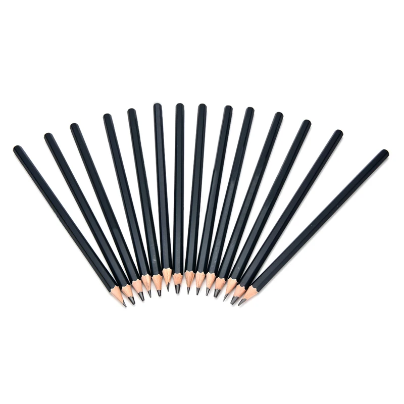 14Pcs/pack Drawing Pen Ultra Fine Line Marker Ink Black Sketch 6H 4H 2H HB B 2B 3B 4 5B 6B 7B 8B 10B 12B Art Pencil |