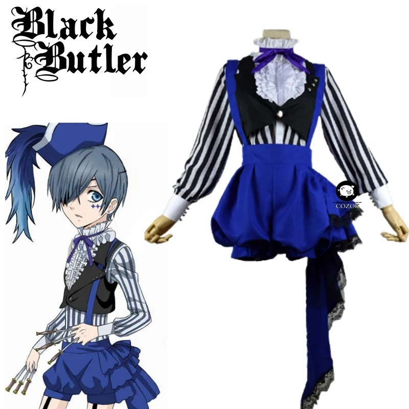 

Anime Kuroshitsuji Book of Circus ciel phantomhive Black Butler Cosplay Costume