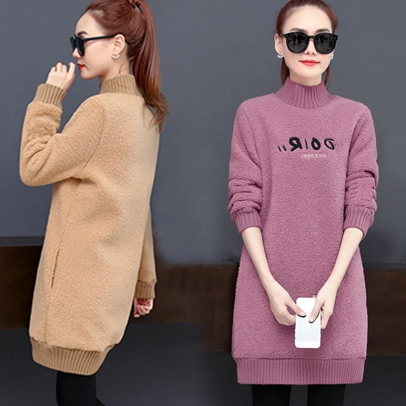 Осенне зимние Бархатные Утепленные длинные/короткие женские куртки с