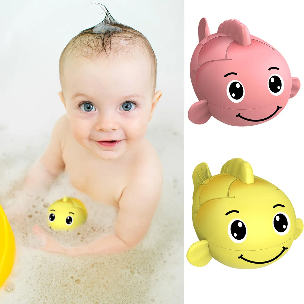 

Bathroom Interactive Water Spray Beach Toy Kids Bath Toys Floating Fish Swim Bathroom Accessory for Hand-Eye Coordination
