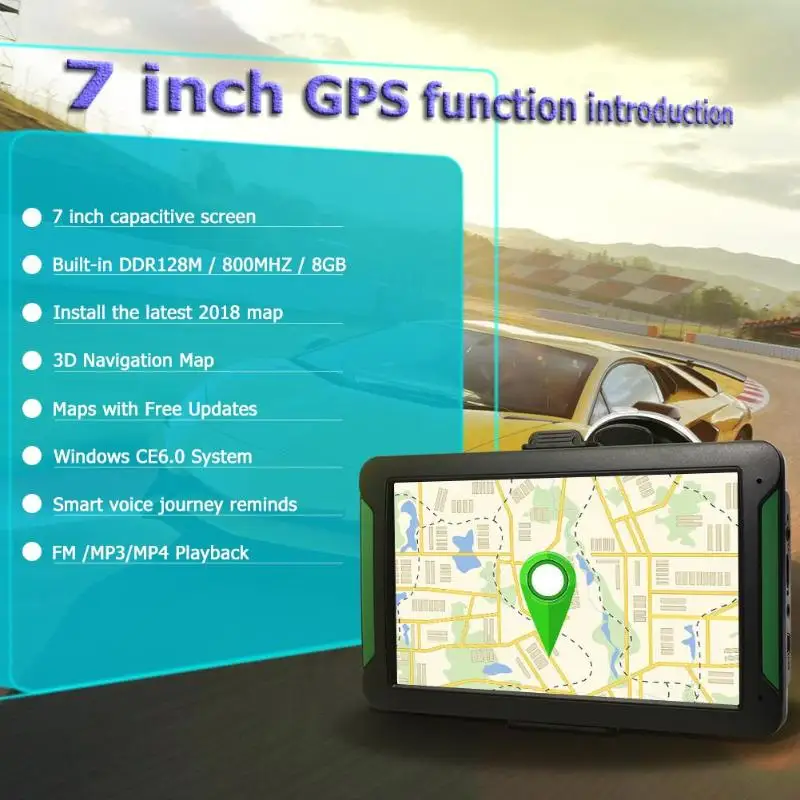 VODOOL S7 7 дюймов сенсорный экран 8 Гб Автомобильная навигационная система gps
