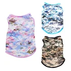 Женская камуфляжная одежда для домашних животных с принтом, футболка для щенков и котят, дышащая рубашка без рукавов для маленьких собак