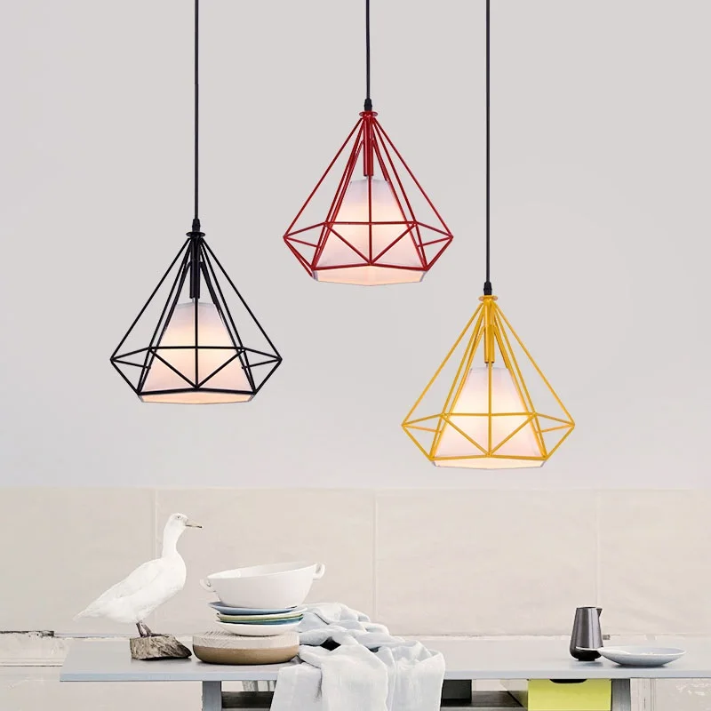 Современный промышленный подвесной светильник в клетку винтажная железная