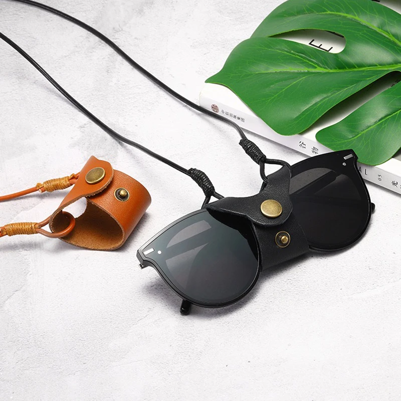 

Fashion Prsonality Glasses Bag Leather Men And Women Easy To Carry Glasses Box Glasses Accessories