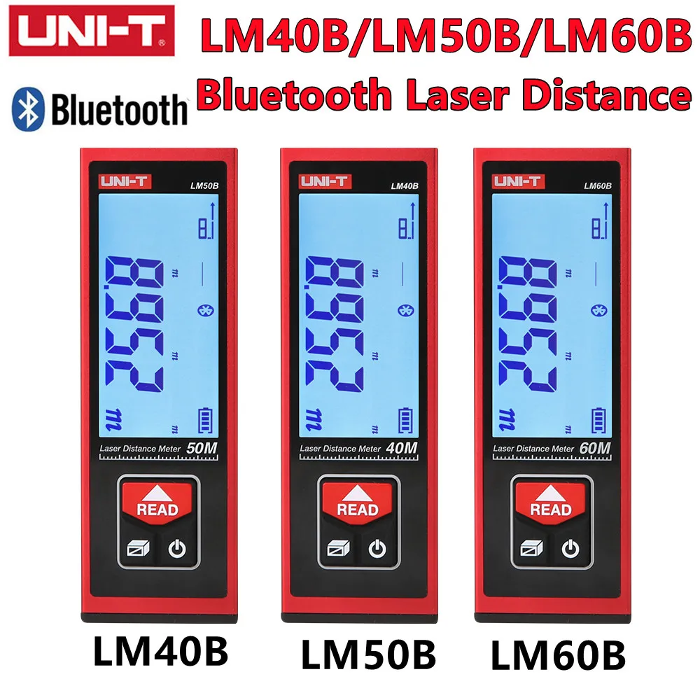 

UNI-T LM40B LM50B LM60B Bluetooth лазерный дальномер Мини цифровой Дисплей электронной линейкой номер измерительный инструмент