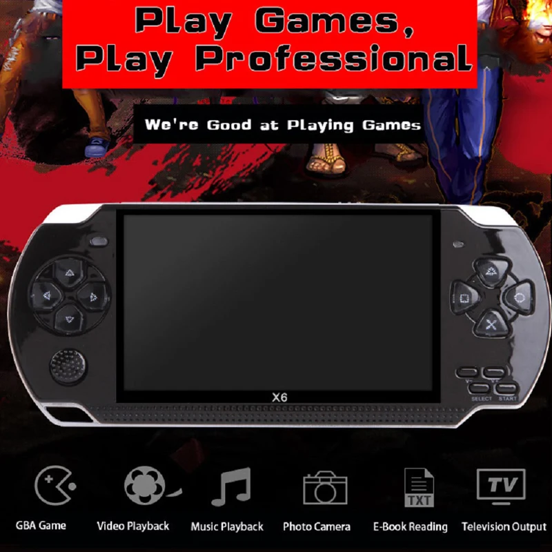 

4.3-inch Screen Game Console For PSP Game Console Handheld Game Players 8G Built-in 10,000 Games Support 8/16/32/64/128 Bit Game