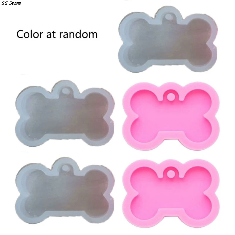 

5Pcs Silicone Bone Shape Pendant Epoxy Resin Mold DIY Dog Tag Dog Bone Shaped Keychain Resin Casting Mold Resin Craft Tools