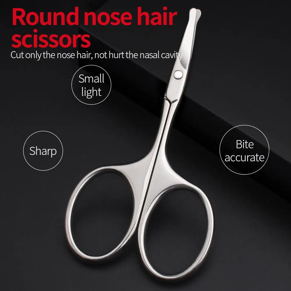 

Premium Manicure Rounded Tip Scissors Multi-purpose Stainless Steel Cuticle Pedicure Beauty Grooming Kit for Nail, Eyebrow, Eyel