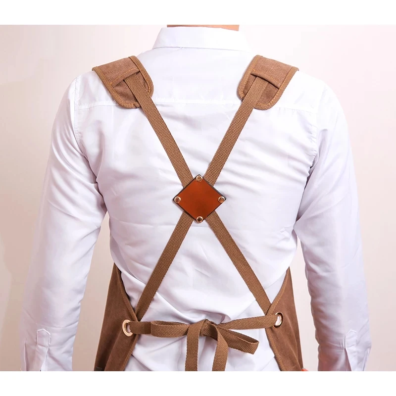 Прочные товары сверхмощный вощеный унисекс холщовый Рабочий Фартук с карманами
