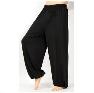 Loose Sport Modal Pants Yoga Fitness Bloomers Unisex Solid Cool | Martial Arts