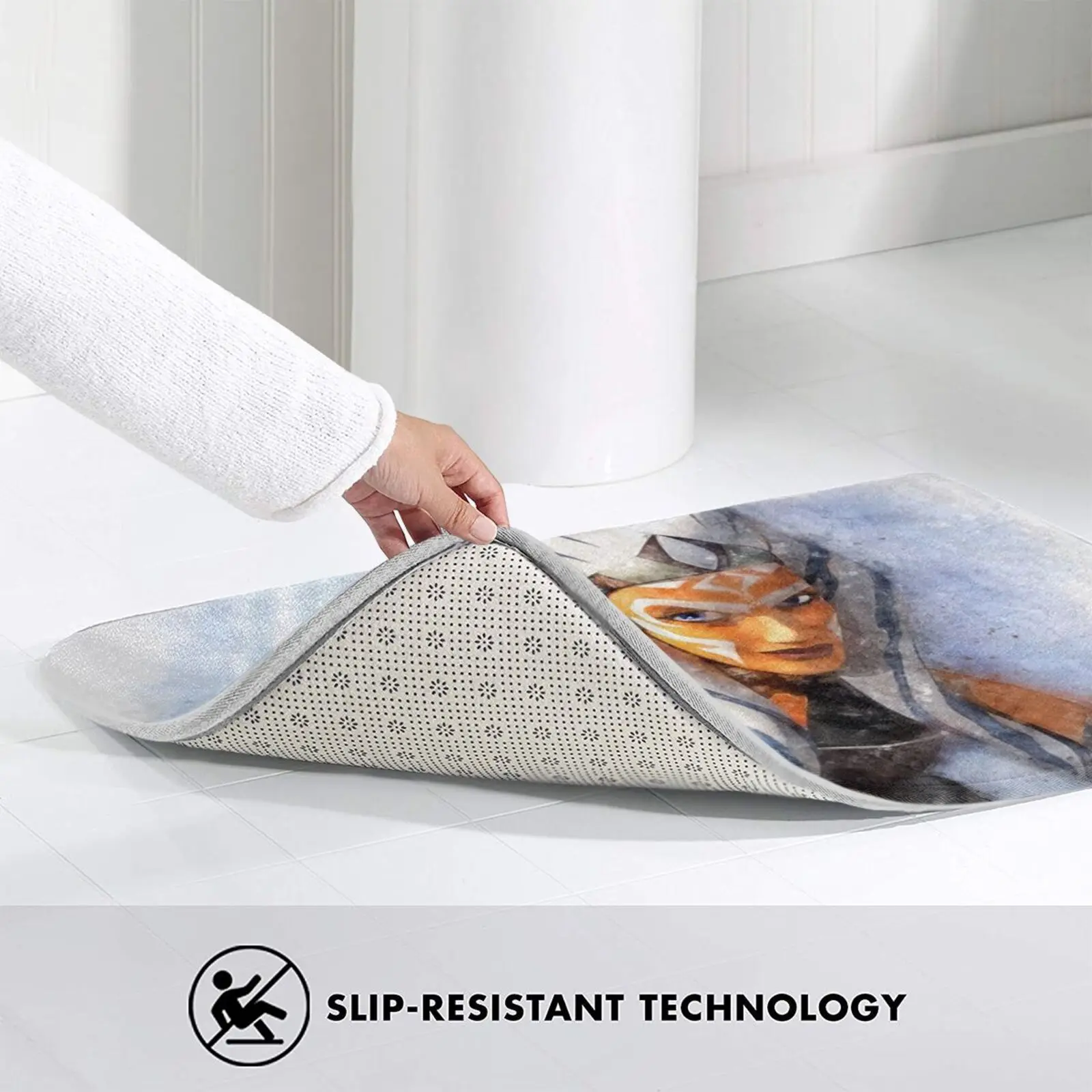

Ahsoka Tano Watercolor Art 2 Carpet Mat Rug Cushion Soft Non - Slip Ahsoka Tano Snips Padawan Jedi Togruta Rebels Clone
