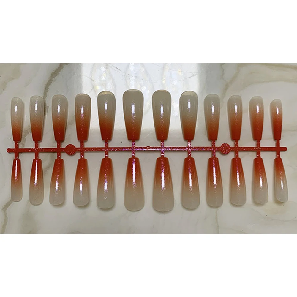 

24Pcs/Set Full Cover Gradient False Nail Tips Nail Art Manicure Matte Tips For False Nails Extension For False Nails Tips