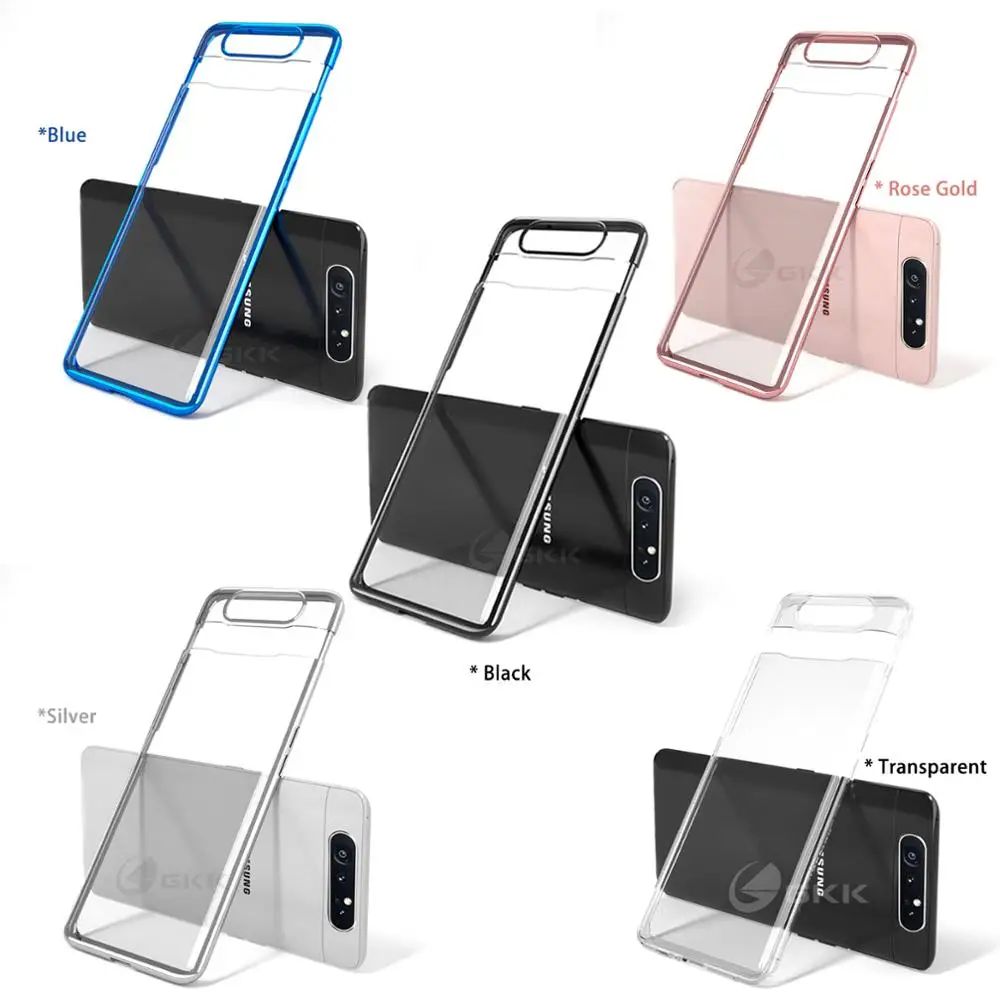 Чехол для Samsung Galaxy A80 прозрачный противоударный с полным покрытием