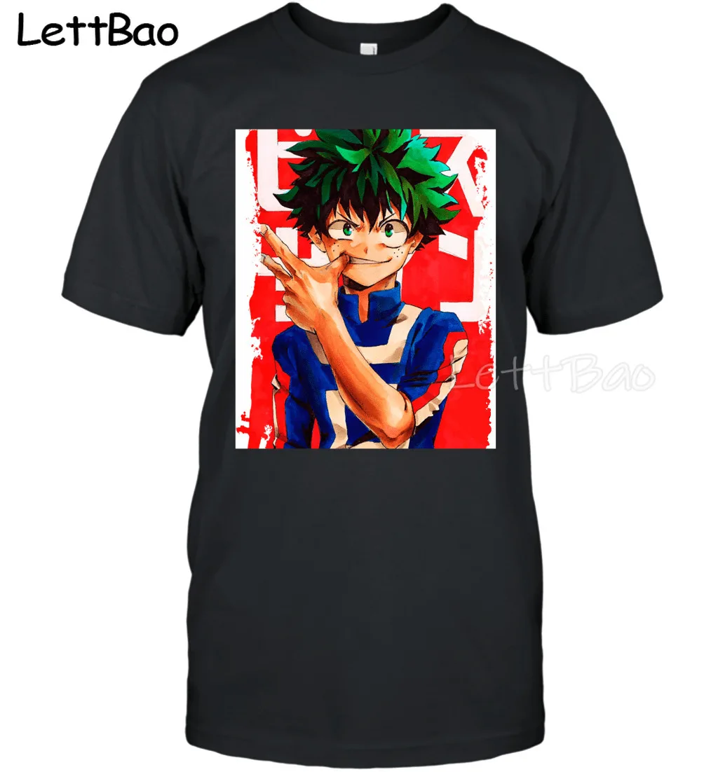 Deku Izuku Midoriya мой герой Quirk разбить все возможно Аниме Мода для мужчин Harajuku футболка