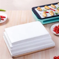 50pcs white wax paper food oil proof grease papers wrappers for bread burger french fries wrapping baking tool