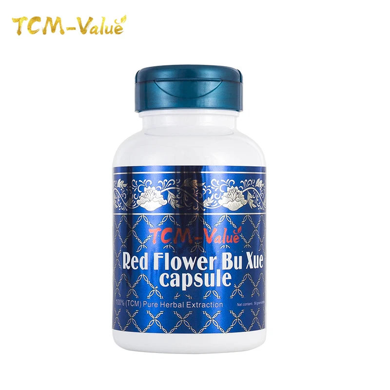 

TCM-Value Red Flower Bu Xue Capsule, Analgesia, Treatment of Chest Bi, Heart Pain, Thoracic and Hypochondriac Acupuncture, 50pcs