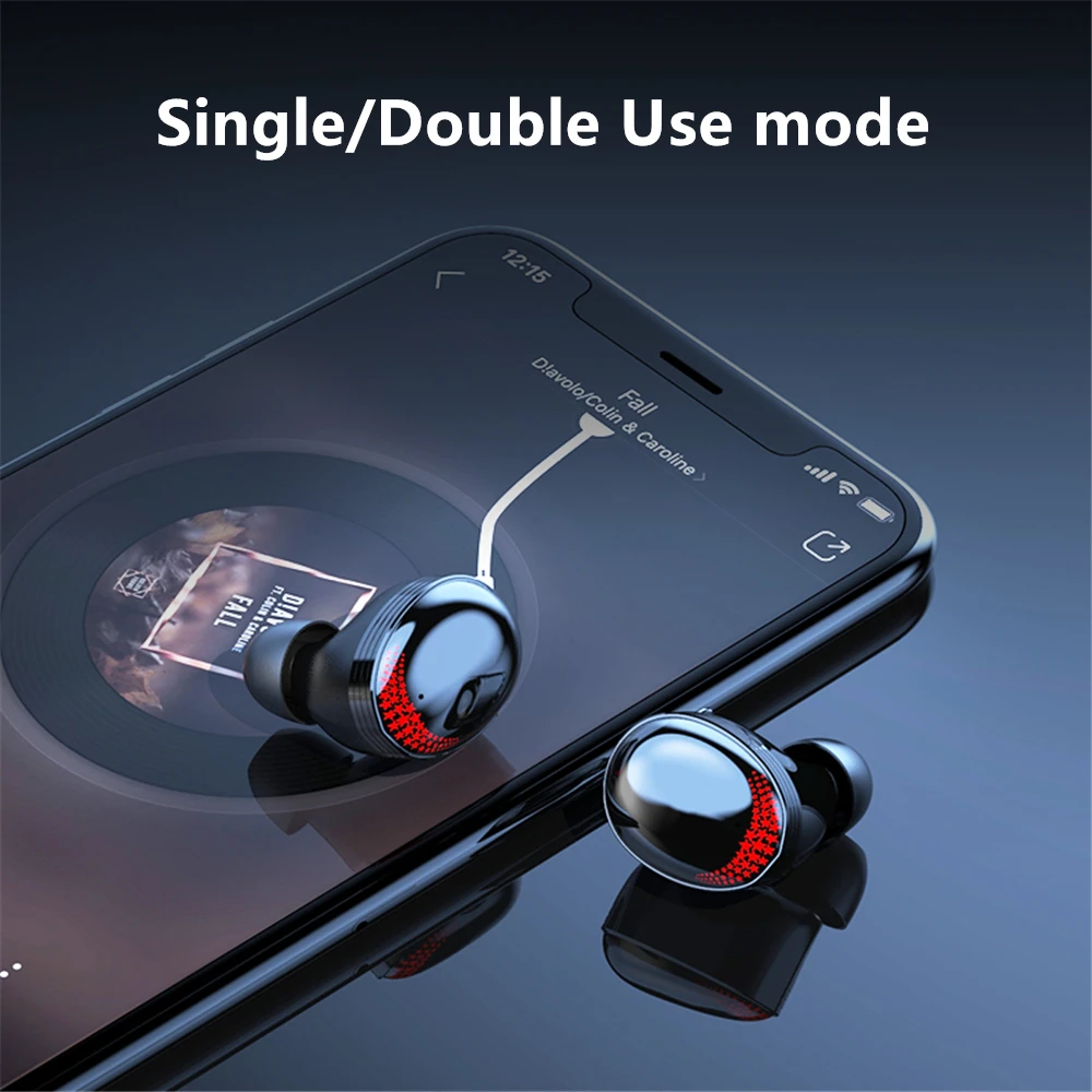 Оригинальные игровые музыкальные динамические басовые стереонаушники IPX7 TWS 6D