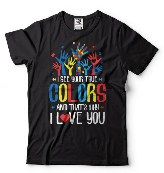 

Autism T-shirt True Colors Autism Awareness day T-shirt