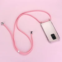 luxury cute lanyard silicone phone case for xiaomi redmi note 11 10 9 8 mi 12 11 t lite pro ultra thin necklace rope cover coque