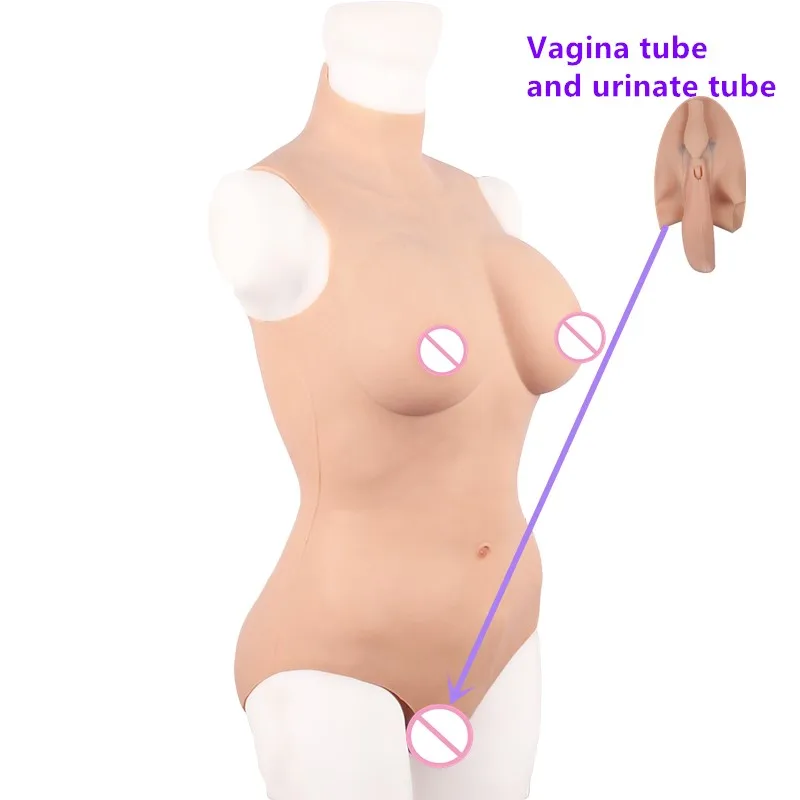 Комбидресс KnowU в стиле трансгендер накладная грудь форме чашки B/C/D размеры S для