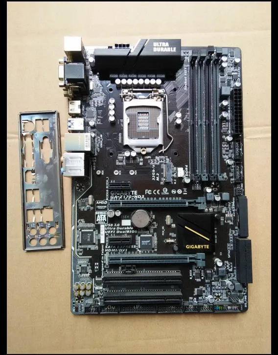 

original motherboard for Gigabyte GA-Z170-HD3 DDR4 LGA 1151 USB2.0 USB3.0 64G Z170-HD3 Desktop motherboard Free shipping