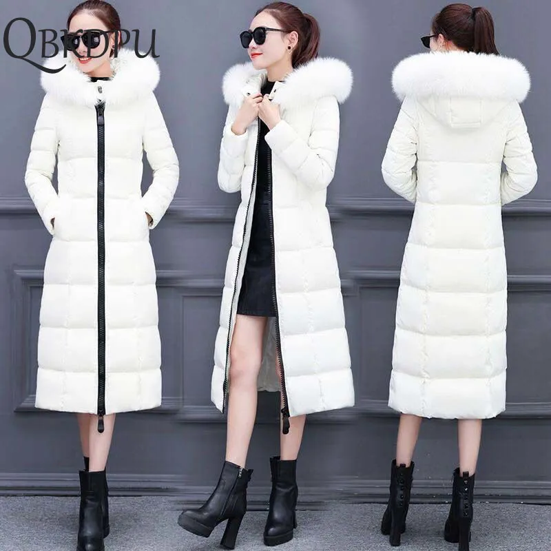 2019 новая парка женские зимние пальто длинные хлопковые повседневные меховые