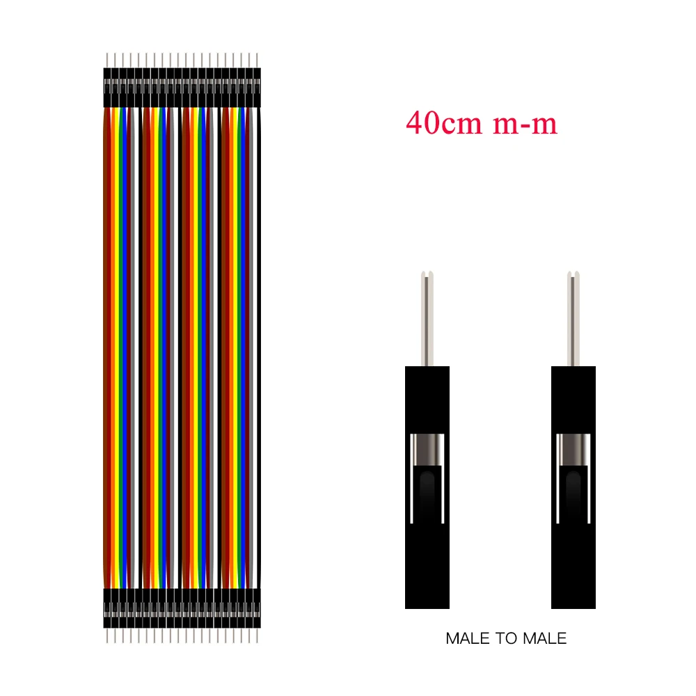 Dupont Line 10 см/20 см/30 см/40 см мужской/женский-мужской или женский-Женский Соединительный провод Dupont кабель для arduino DIY KIT - Цвет: 40CM M-M