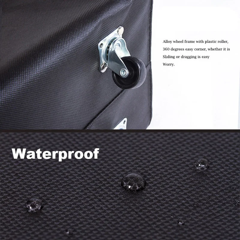 

Waterproof Travel Pouch Fordable Boarding Luggage Travel Shopping Tote Bag with Wheels Clothes Sorting Organizer