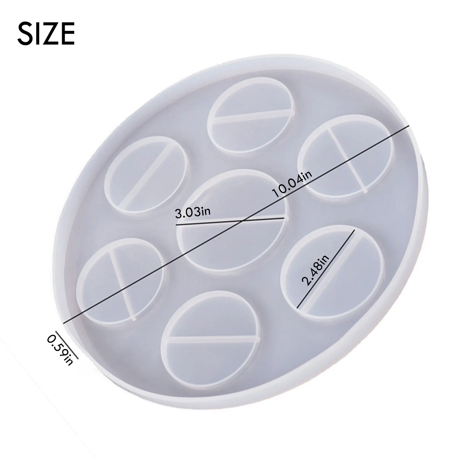 

Round Rolling Resin Tray Mold For Resin Dessert Cupcake Display Stand Silicone Molds Wine Glass Holder Tray Epoxy Casting Mould