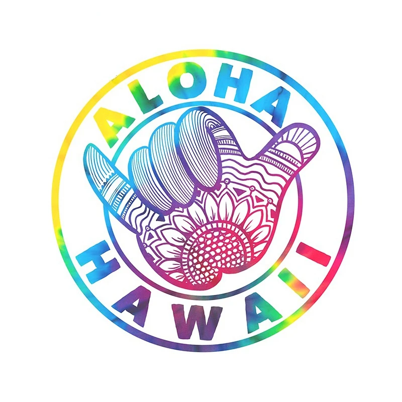 

3D Interesting Graphics Aloha Hawaii Car Truck Decal Bumper Window JDM Accessories Fashion Scratch-proof Car Stickers Kk13*13cm