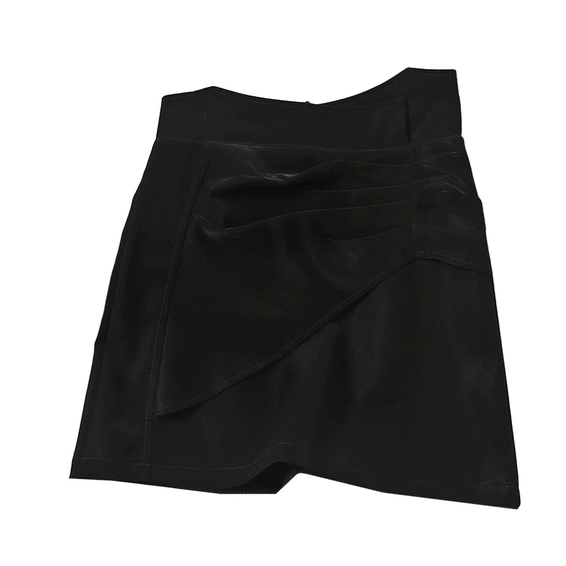 

package buttocks short skirt winter new joker temperament han edition small PU leather skirt of tall waist skirts