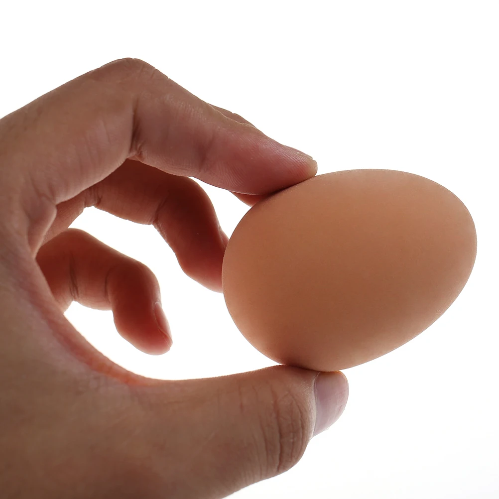 1 Pcs Novelty Bouncy Eggs Realistic Fake Rubber Bouncing Balls Pet Toy Prank Joke |