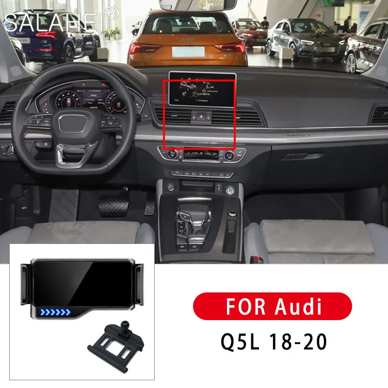 

Car Automatic Phone Holder For Audi Q5L 2018 2019 2020 Support Stable Navigation 360 Degree Rotation Electric TelePhone Bracket
